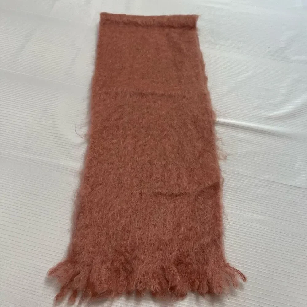 Lynwood Scotland VTG Pink Mohair Wool Scarf